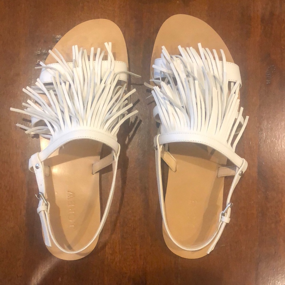 J. Crew Fringe Slingback Sandals size 8.5